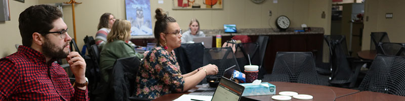 Students in classroom.