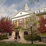 Front of Fell Hall in the summer.