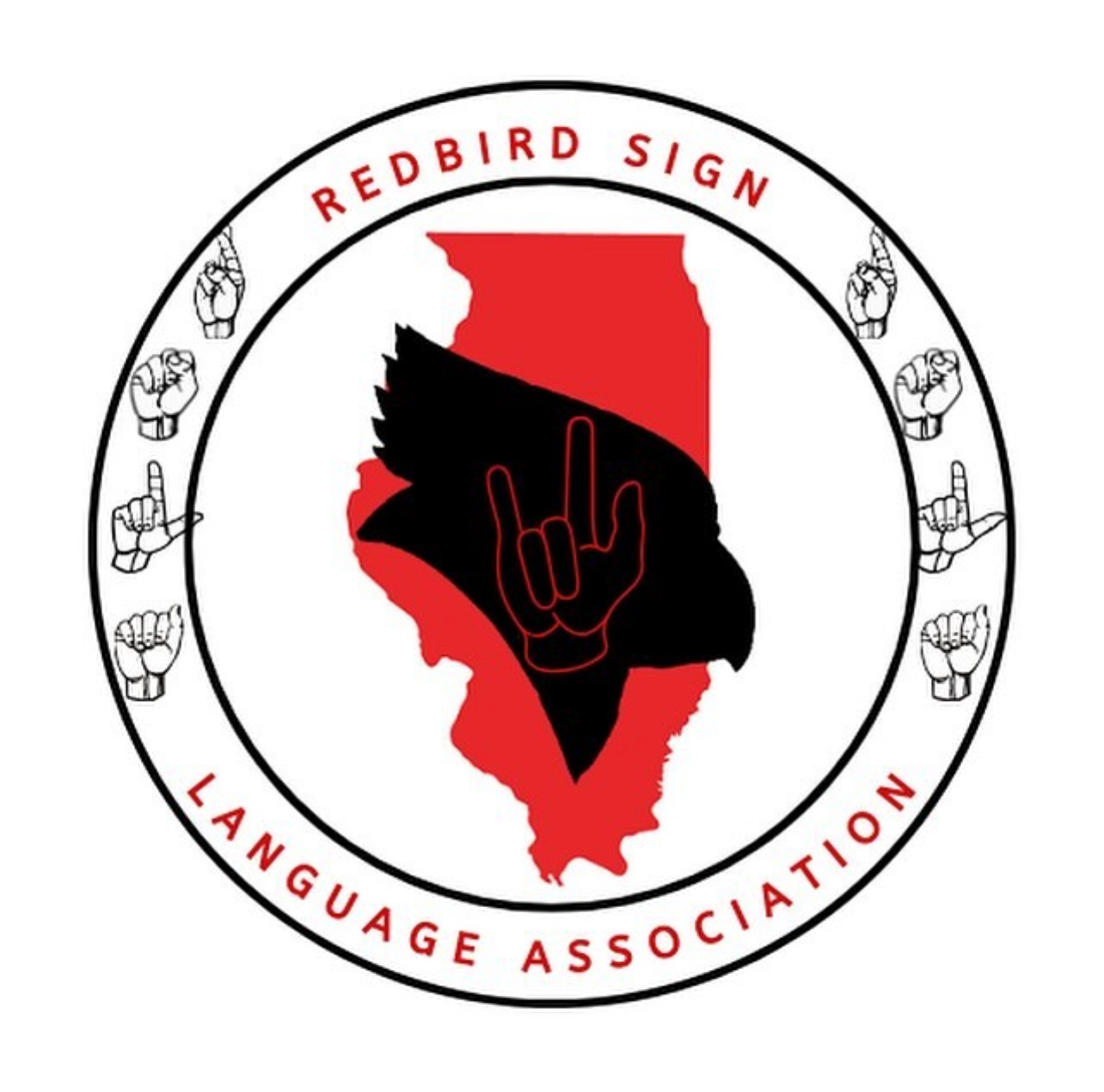 Redbird Sign Language Association  Logo